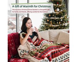 Catalonia Classy Sherpa Blanket Christmas Throw Super Soft Fluffy Sherpa Throw TV Blanket Decorative Blanket for Bed - ShopVlot