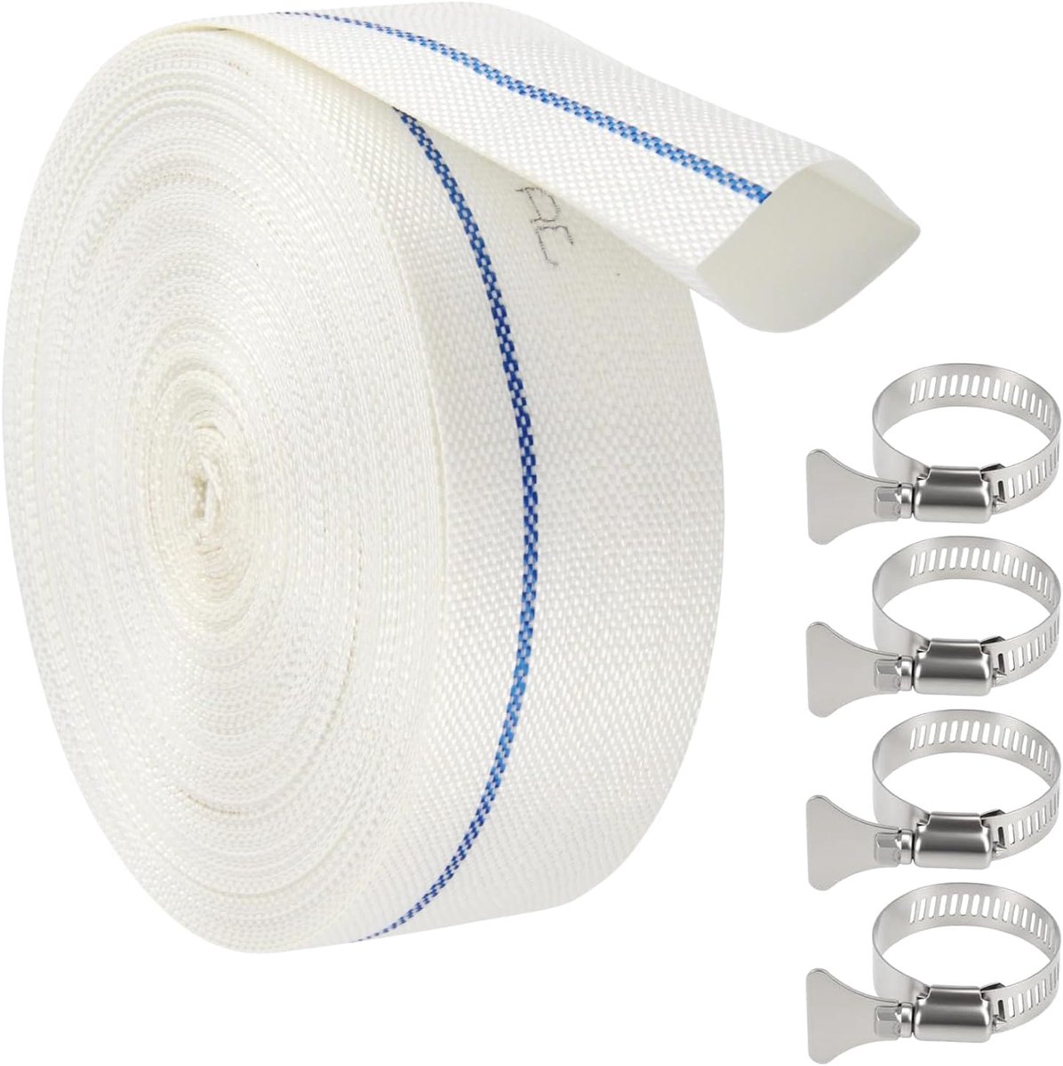 Platte weefselslang 38 mm (Ø 1 1/2") 20 m platte slang - Hogedrukslang voor dompelpompen, vuilwaterpompen en - ShopVlot
