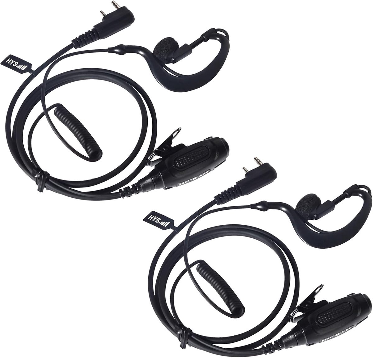 HYS Wireless Headset G-Shape with Microphone Security Headphones Compatible with Baofeng UV-5R BF-888S, Quansheng - ShopVlot