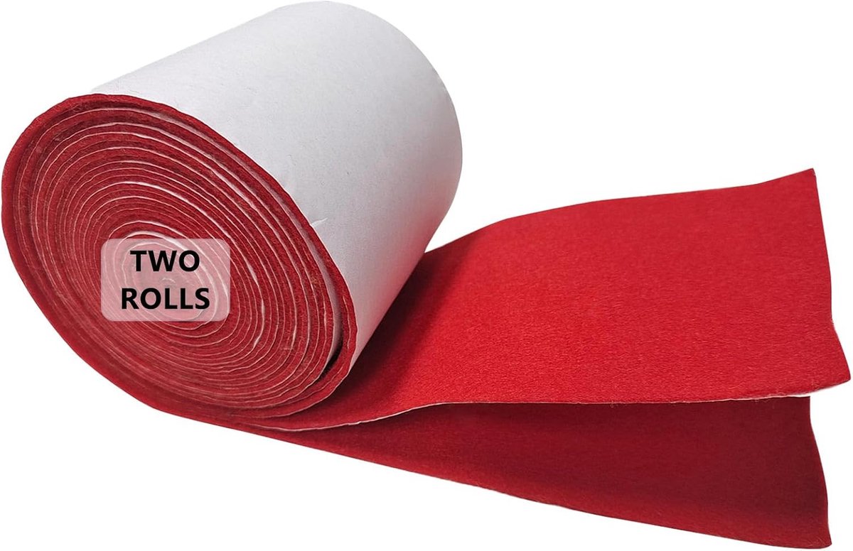 Self Adhesive Felt Fabric Self Adhesive Felt Fabric 1.4mm Thick 10cm x 2.5m 2 Rolls Self Adhesive Felt Pads for Box - ShopVlot