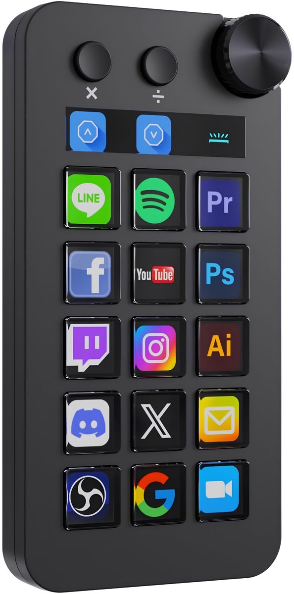 VALI® Stream Deck - Streaming Deck - Streamingdeck - Zwart - 18cm x 13cm x 6cm