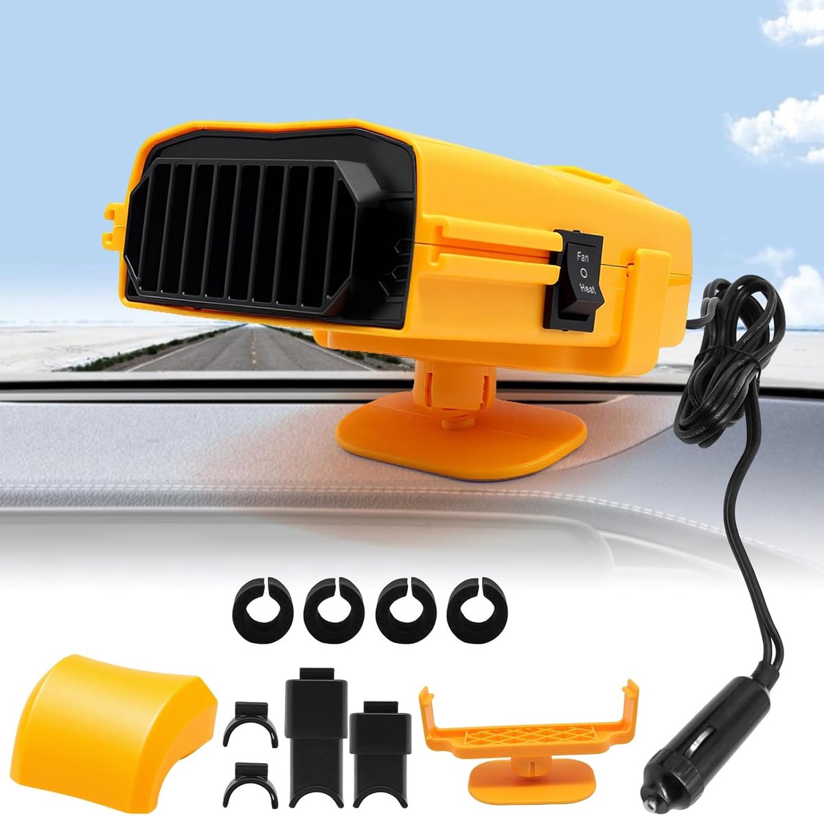 Portable Car Heater, 2 in 1 Car Heater, 12 V 150 W, Fast Heater, Defroster, 360 Degree Rotatable, Car SUV Defroster - ShopVlot