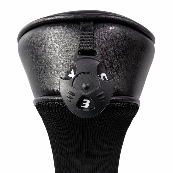 Classic Black Golf Headcovers - Golf Club Cover Zwart Leer - Premium Driver, Fairway & Hybrid Set - Headcovers - Golf Spullen- Golf Accessoires - Golf Headcovers — afbeelding 2