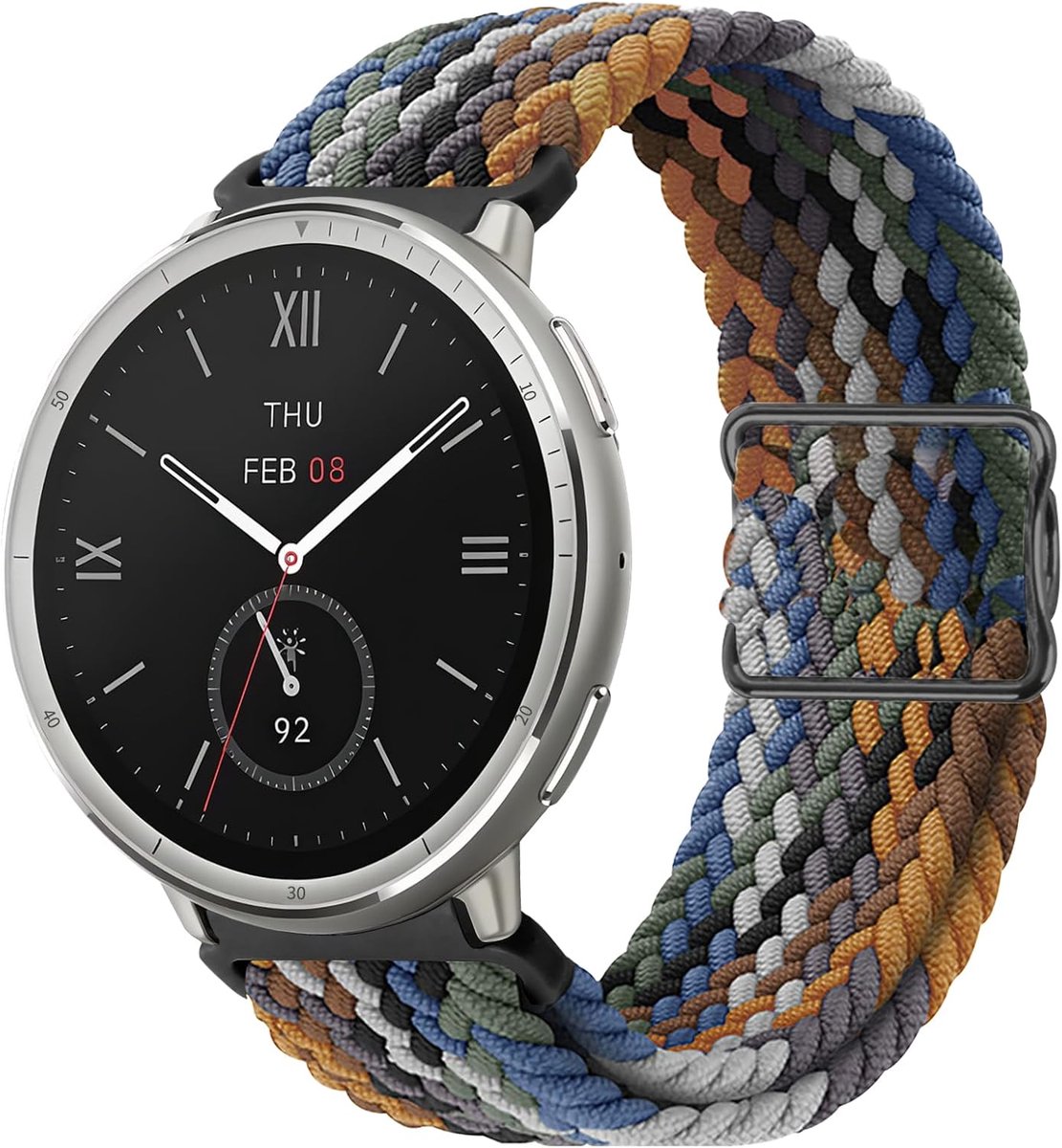20 mm Nylon Strap Compatible with Amazfit Active 2/Active/GTS 4/GTS 3/GTS 2/GTS Elastic Bracelet with Magnetic Buckle - ShopVlot