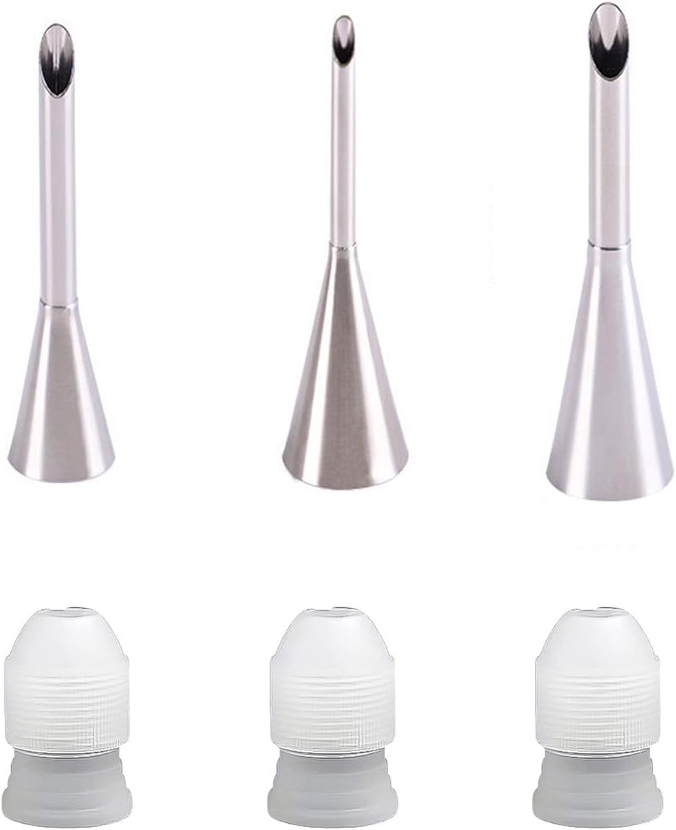 3 Stuks Decoratietips En 3 Stuks Mondstukwisselaars, Crèmevulhulpstuk Met Puntenslijper, Accessoires Voor Het Bakken - ShopVlot