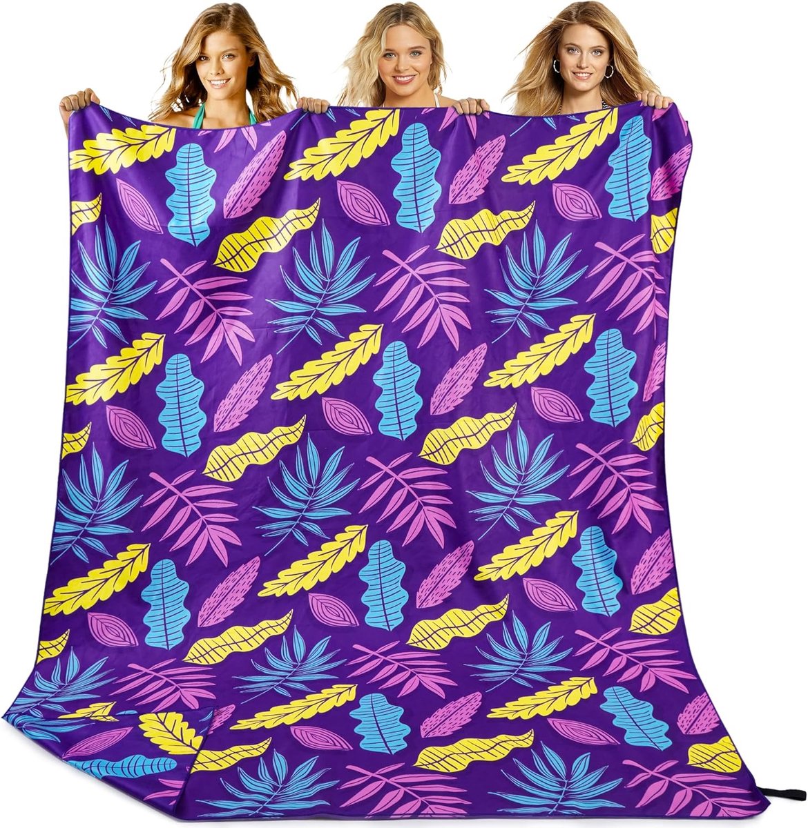 XXL Beach Towel, 200 x 145 cm, Large Quick-Drying Microfiber Towel, Sand Free Beach Towel, Beach Towel for Women - ShopVlot