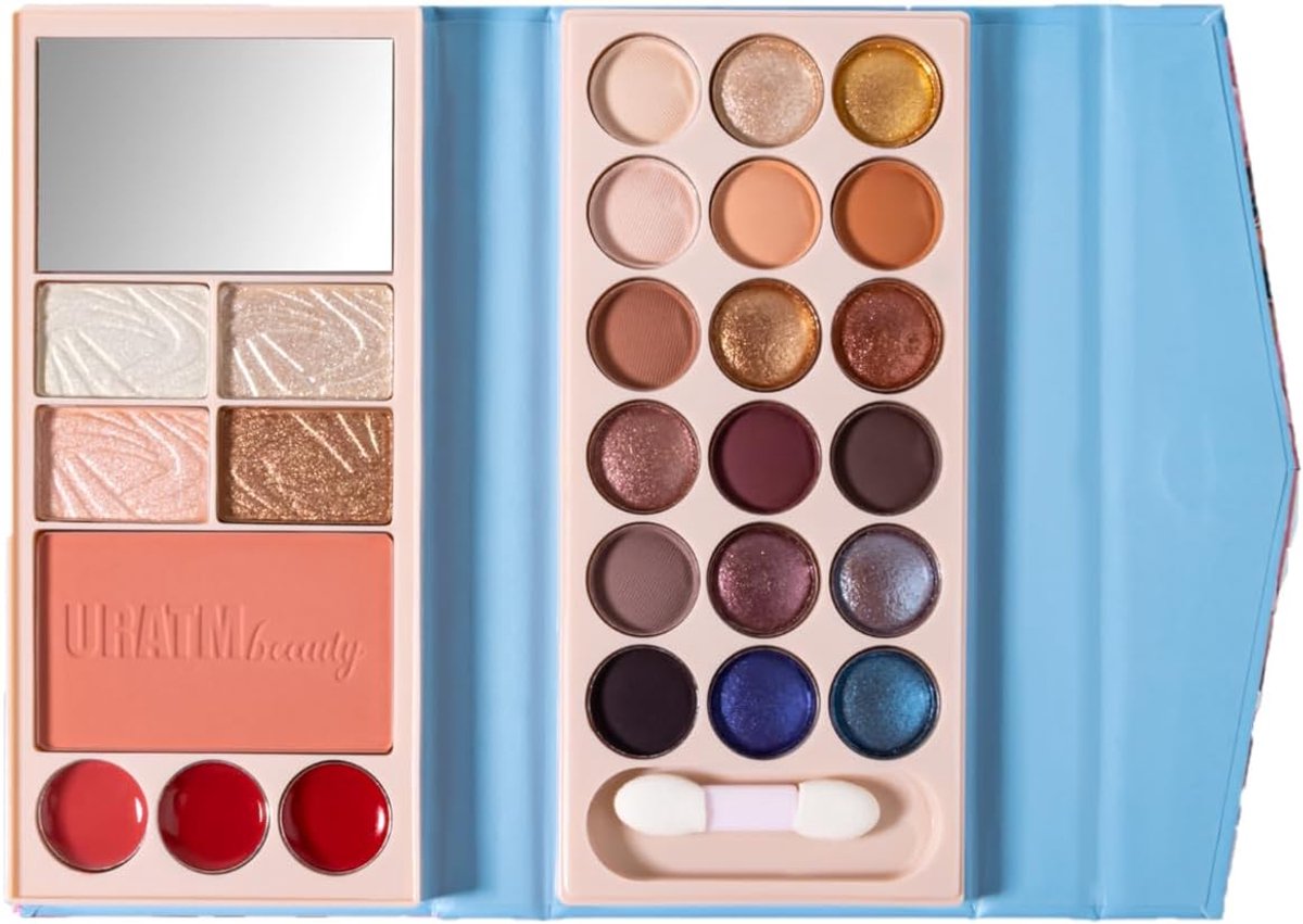 children's makeup girls makeup set, 26 colours with brush mirror, all-in-1 children's makeup, 18 eyeshadow 4 glitter 1 - ShopVlot