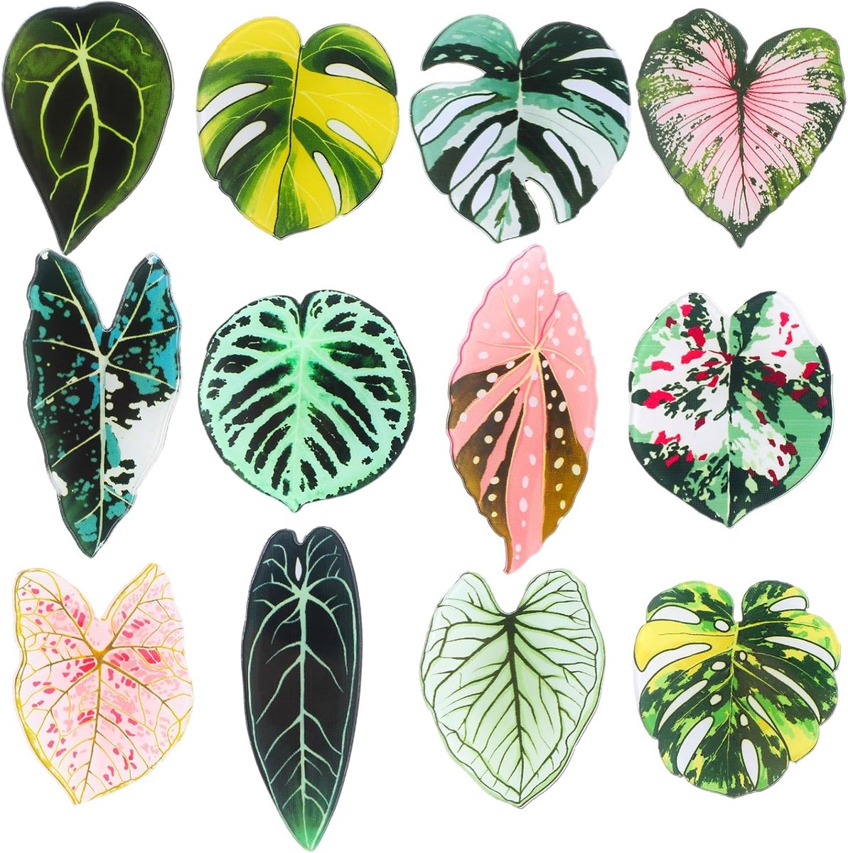 Pack of 12 Fridge Magnets, 3D Leaf Magnetic Cute Mini Resin Magnets for Fridge for Whiteboards, Fridge Magnets - ShopVlot