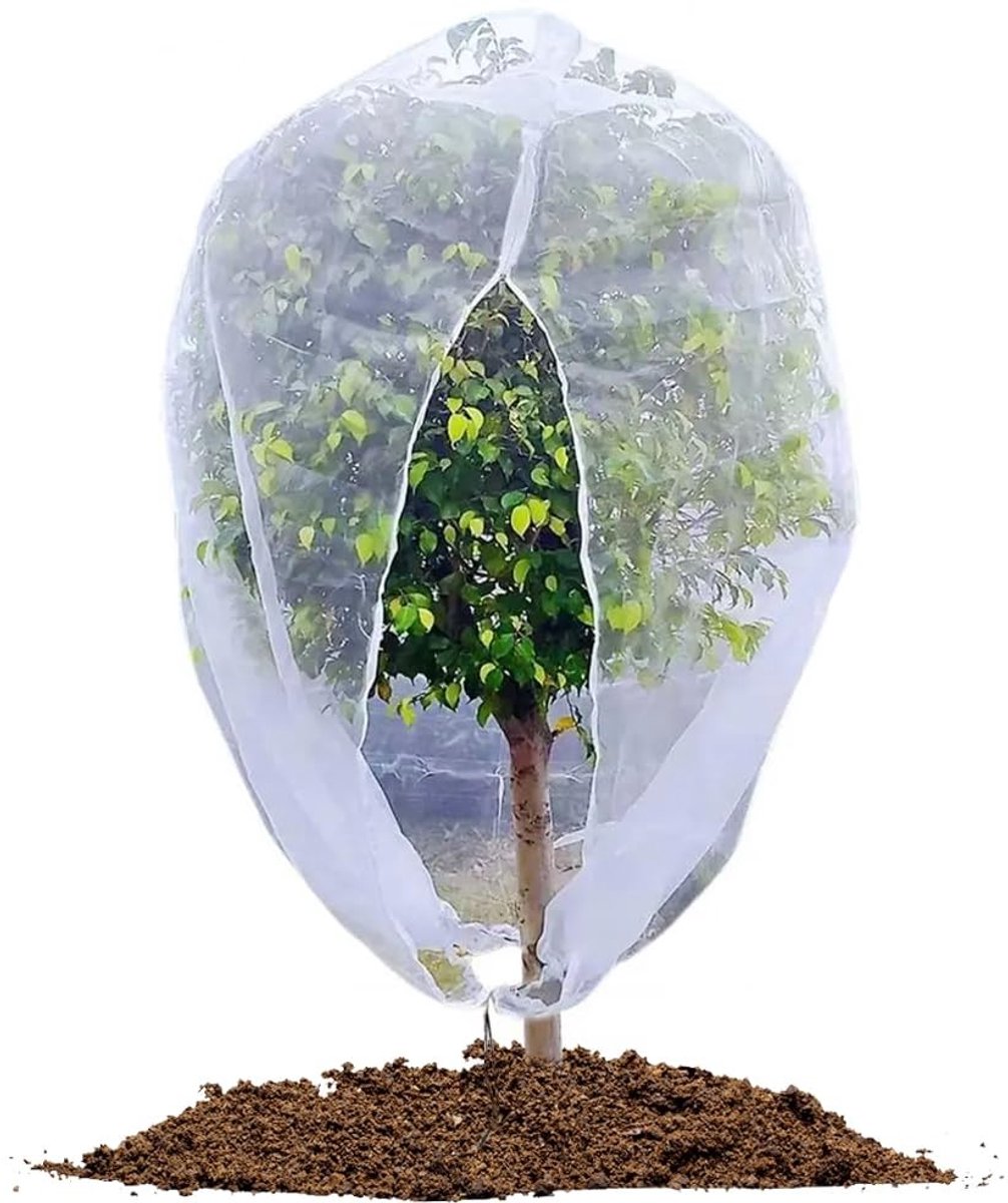 Solidchoice - Plantbeschermingsnet voor Fruitbomen met Rits en Trekkoord, 2m x 2.44m
