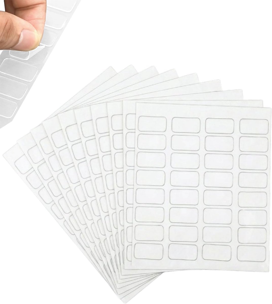 Dubbelzijdige stickers 320 stuks - transparant - afneembaar en herbruikbaar - perfect voor foto's en posters - ShopVlot