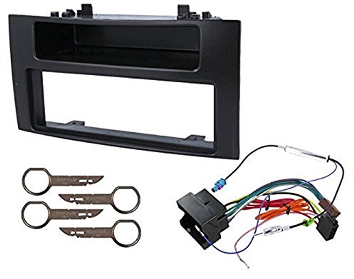 Car radio paneel frame 1 DIN - ISO aansluiting - Antenne adapter - Geschikt voor Volkswagen T5 Multivan - ShopVlot