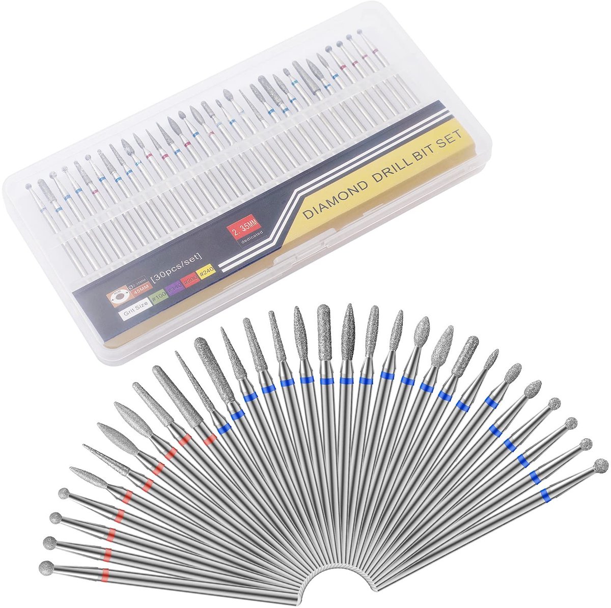 Solidchoice - 30-delige Set Nagelboorbits voor Manicure en Pedicure