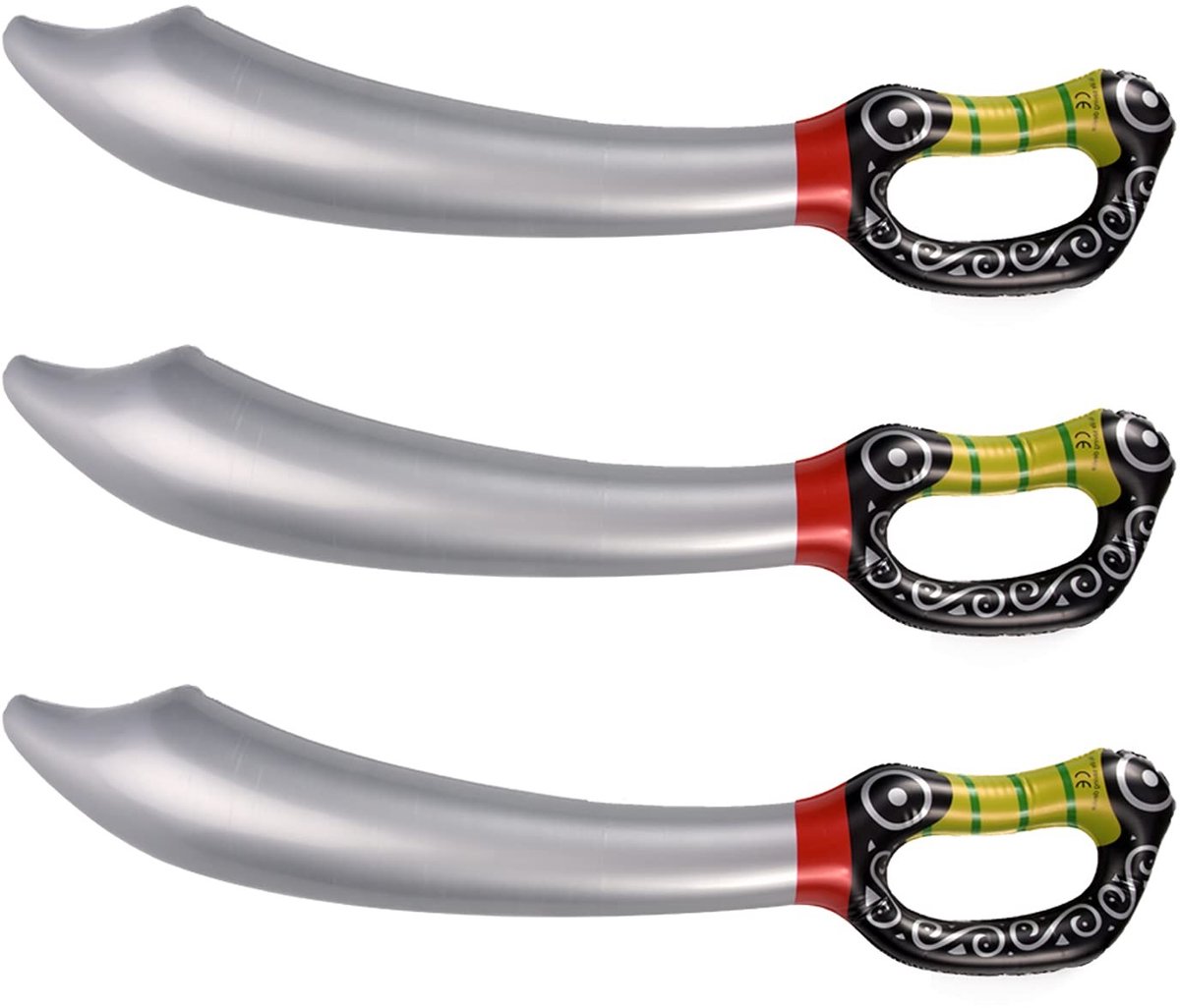 Solidchoice - 3 Stuks Opblaasbare Piratensworden 60 cm