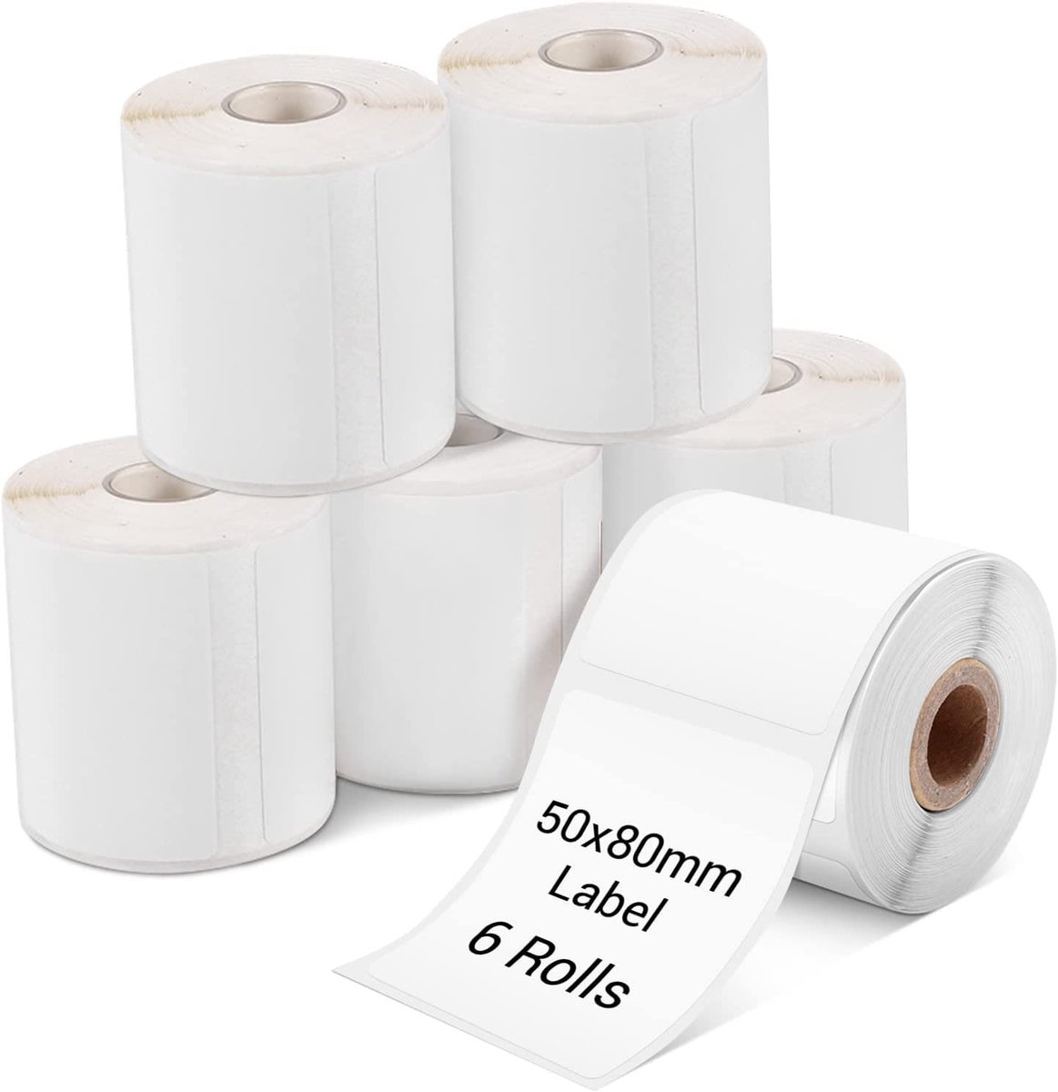 Solidchoice - 6 Rollen Thermische Etiketten voor Labelprinters