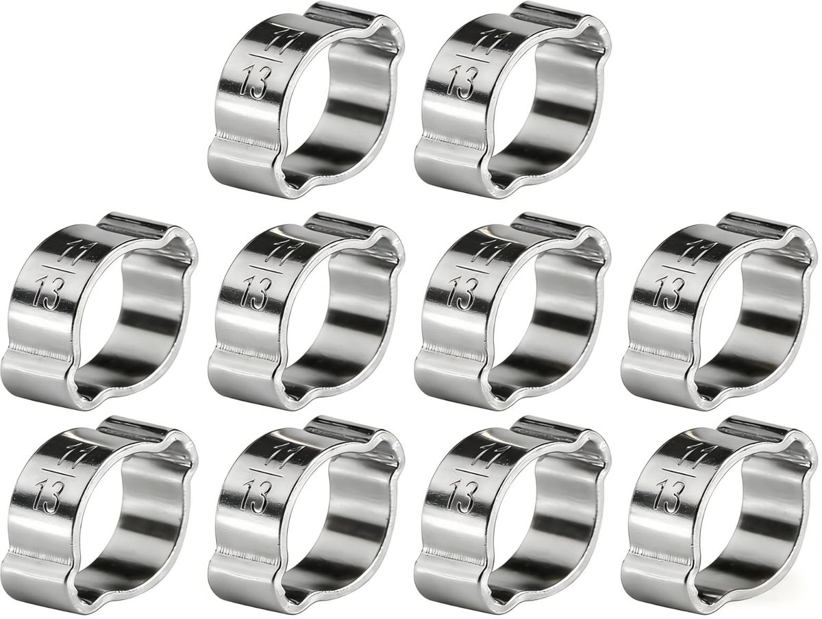 Solidchoice - Set van 10 RVS Slangklemmen voor Diverse Toepassingen