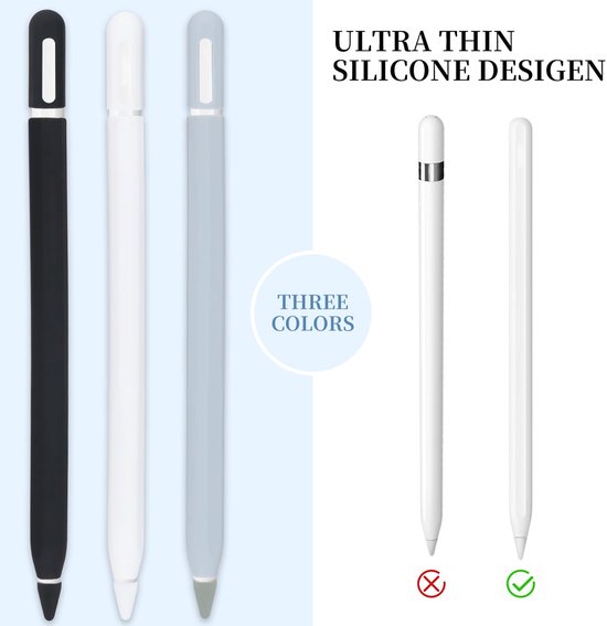 Solidchoice - Set van 3 Silicone Beschermhoezen voor Apple Pencil Pro — afbeelding 4