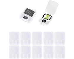 Étuis transparents pour cartes mémoire - 12 pièces, boîtier de protection pour cartes SD et support de carte mémoire