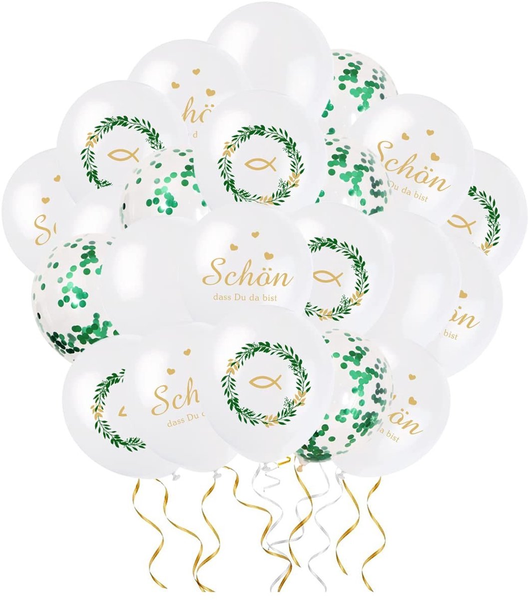 Solidchoice - Set van 50 Doop Ballonnen met Vis- en Bladeren Design