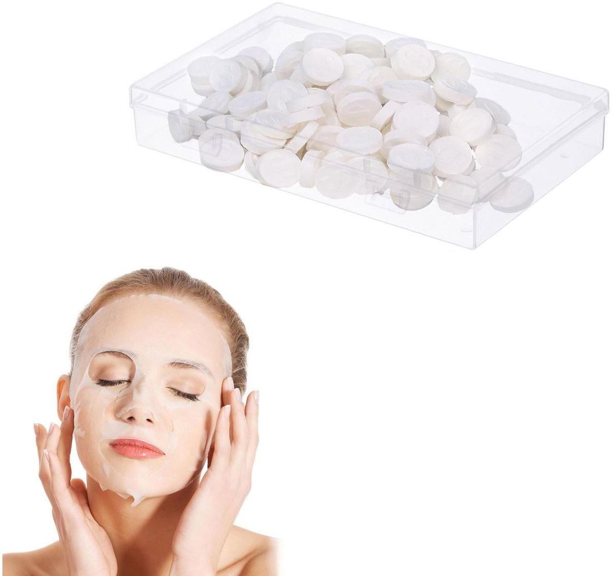 Solidchoice - Gecomprimeerde Papieren Gezichtsmaskers, 120 Stuks