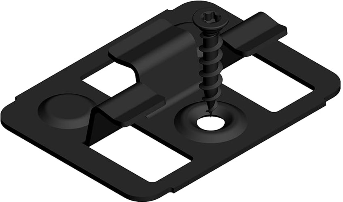 WPC clips 0.8 cm - verzinkt staal zwart - onzichtbare terrasbevestiging - gemakkelijk te monteren - ShopVlot