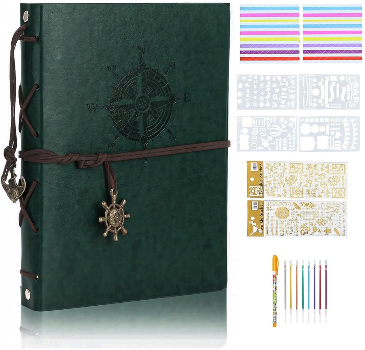Solidchoice - Zelfklevend Fotoboek voor Scrapbooking met 30 Zwarte Kraftpapier Pagina's