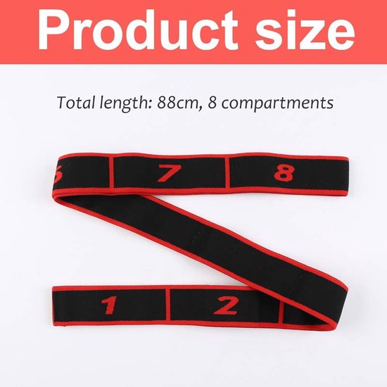Yoga stretch band - elastisch - meerdere intensiteitsniveaus - voor yoga en pilates - ShopVlot — afbeelding 5