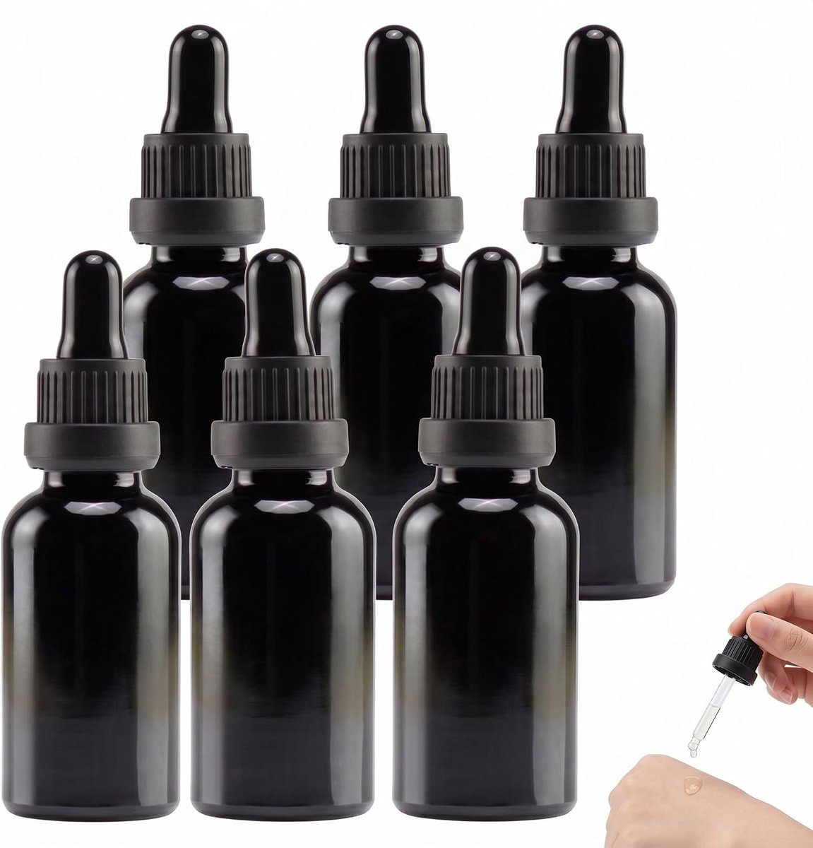 Pipetflessen 30 ml - Bruine glazen fles met pipet - Lichtbestendig ontwerp - Voor etherische oliën en aromatherapie - ShopVlot
