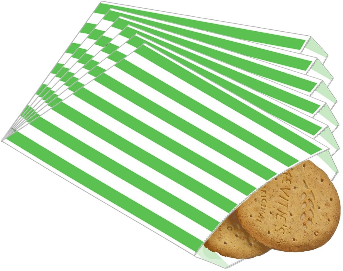 Solidchoice - 100 Stuks Papieren Zakjes voor Snoep Groen
