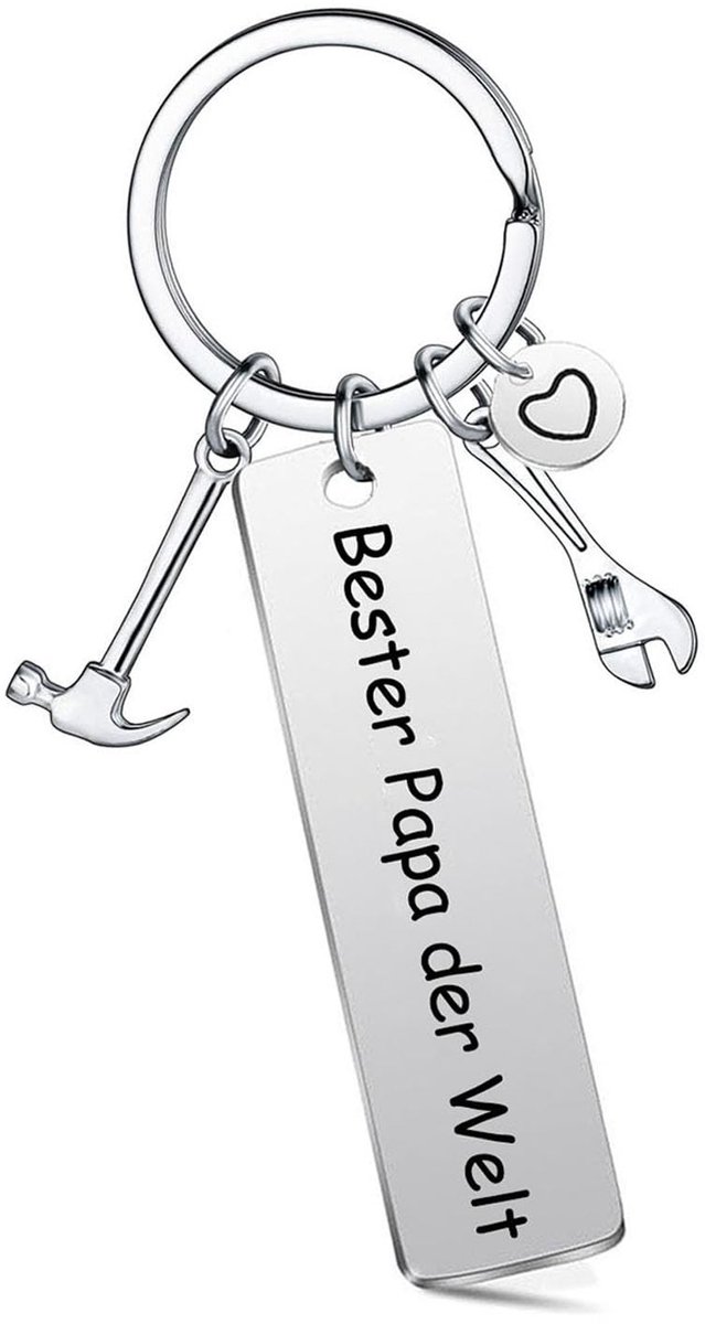 Solidchoice - Sleutelhanger voor Vader met Geschenkdoos en Wenskaart