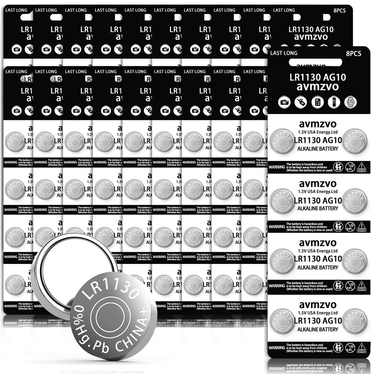 Solidchoice - Alkaline Knopcelbatterijen Pack van 160 Stuks