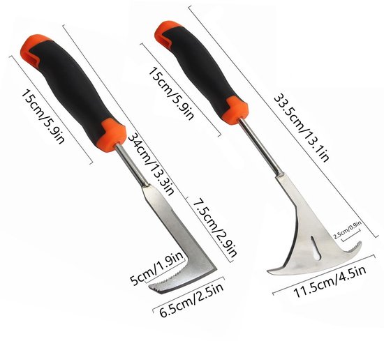 Solidchoice - 2-delige Onkruidverdelger met Handvat van Roestvrij Staal van Solidchoice — afbeelding 2