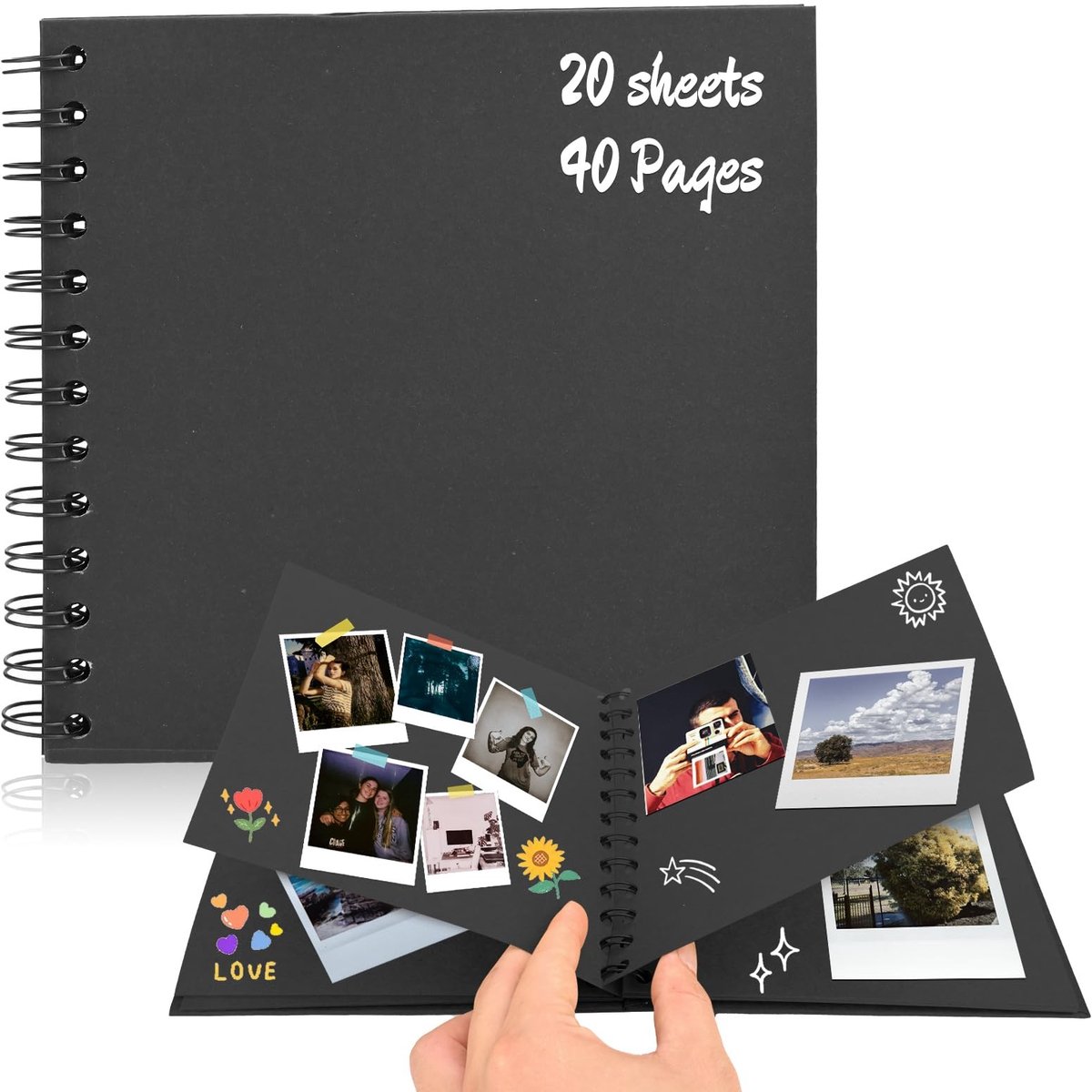 Solidchoice - DIY Fotoboek met 20 Bladen voor Creatieve Herinneringen