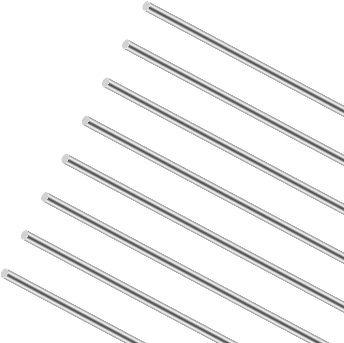 Solidchoice - 304 RVS Ronde Stangen voor DIY Projecten, 8 Stuks