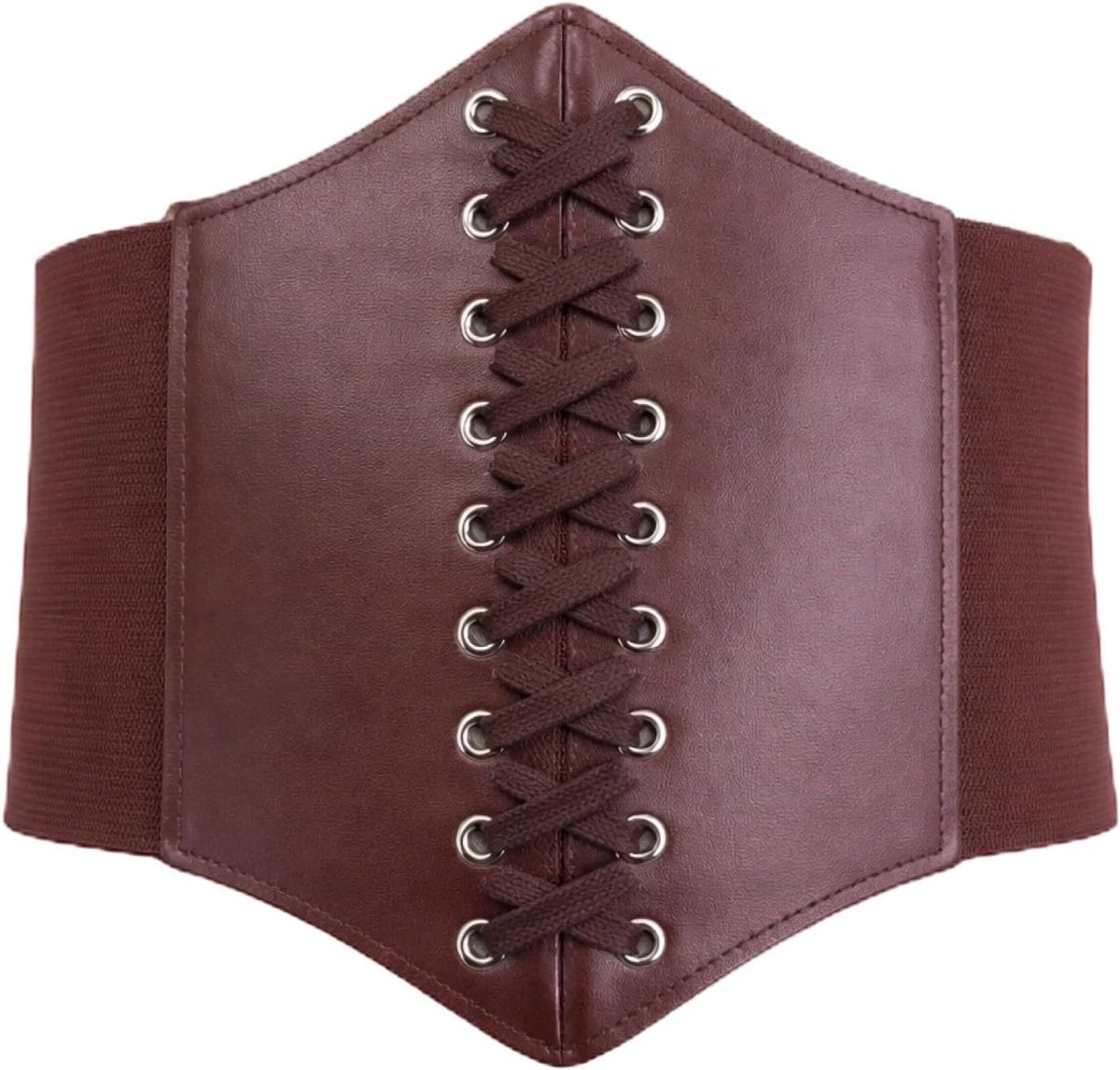 Mieder corset onderbust - elastisch PU leer - verstelbaar voor taille 65–85 cm - accentueert figuur - ShopVlot