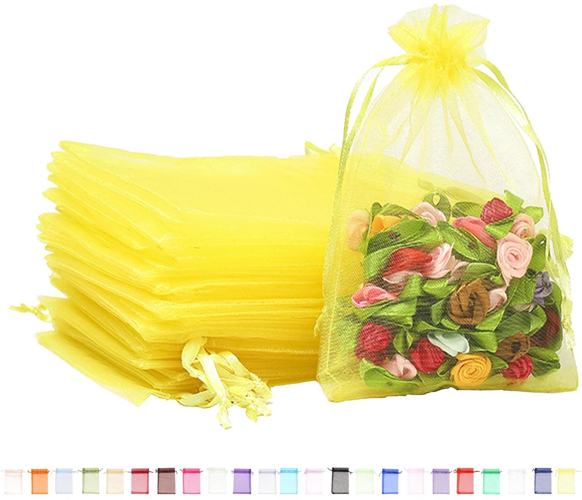 Solidchoice - 100 Stuks Heldere Organza Cadeauzakken
