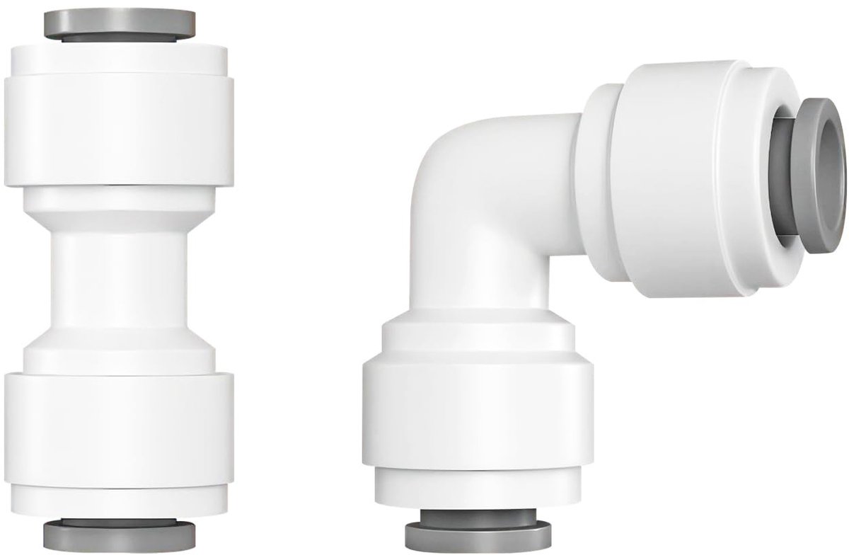Solidchoice - 2 Stuks Omgekeerde Osmose Verbinders 1/4 Inch Snelkoppeling