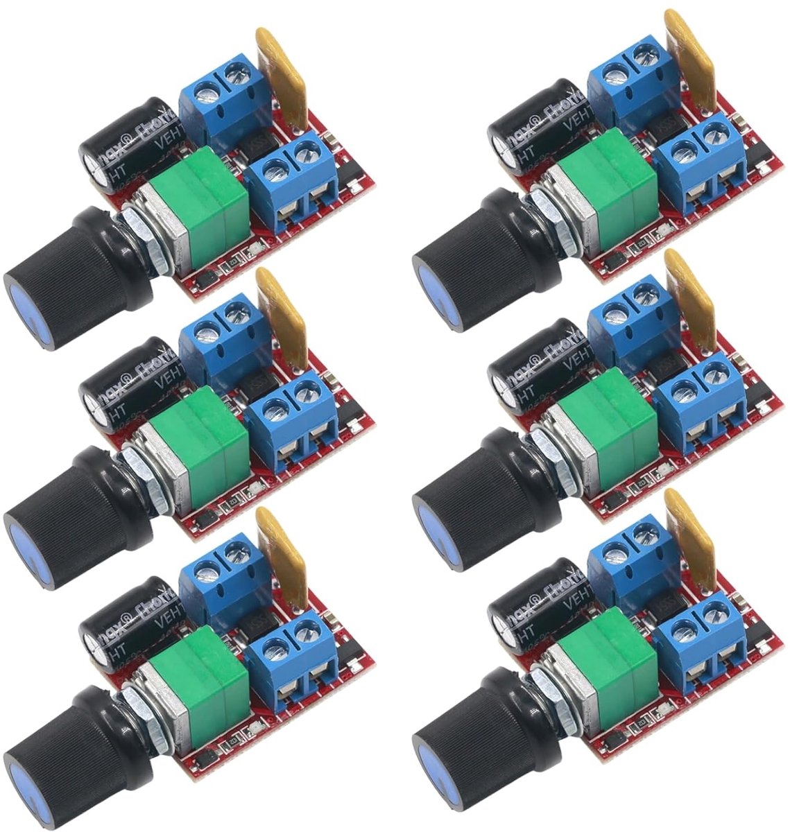 DC motorbesturingseenheid 5V-35V - 5A hoge stroom - instelbare snelheid en helderheid - ShopVlot