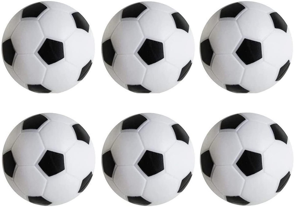 Solidchoice - Set van 6 Mini Voetbalballen voor Tafelvoetbal