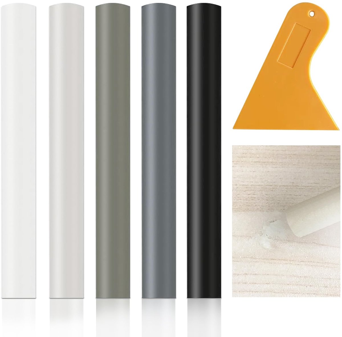 Solidchoice - Reparatiekit voor Laminaat en Houten Vloeren - 5-delige Set