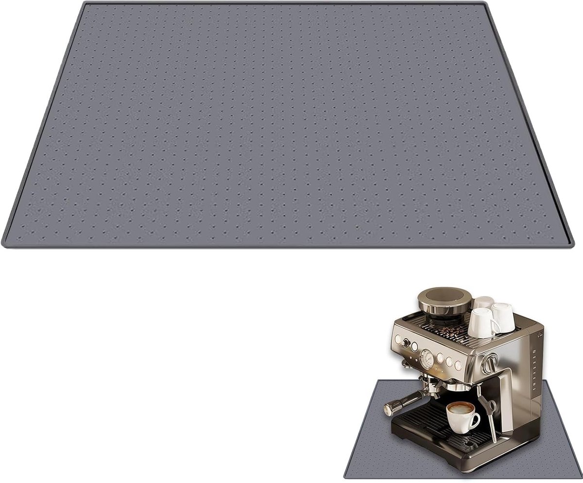Solidchoice - Silicone Mat voor Onder Koffiezetapparaat met Granulaire Oppervlakte