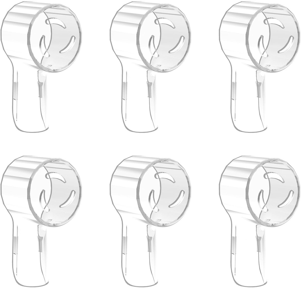 Solidchoice - Set van 6 Transparante Tandenborstel Caps voor Oral-B