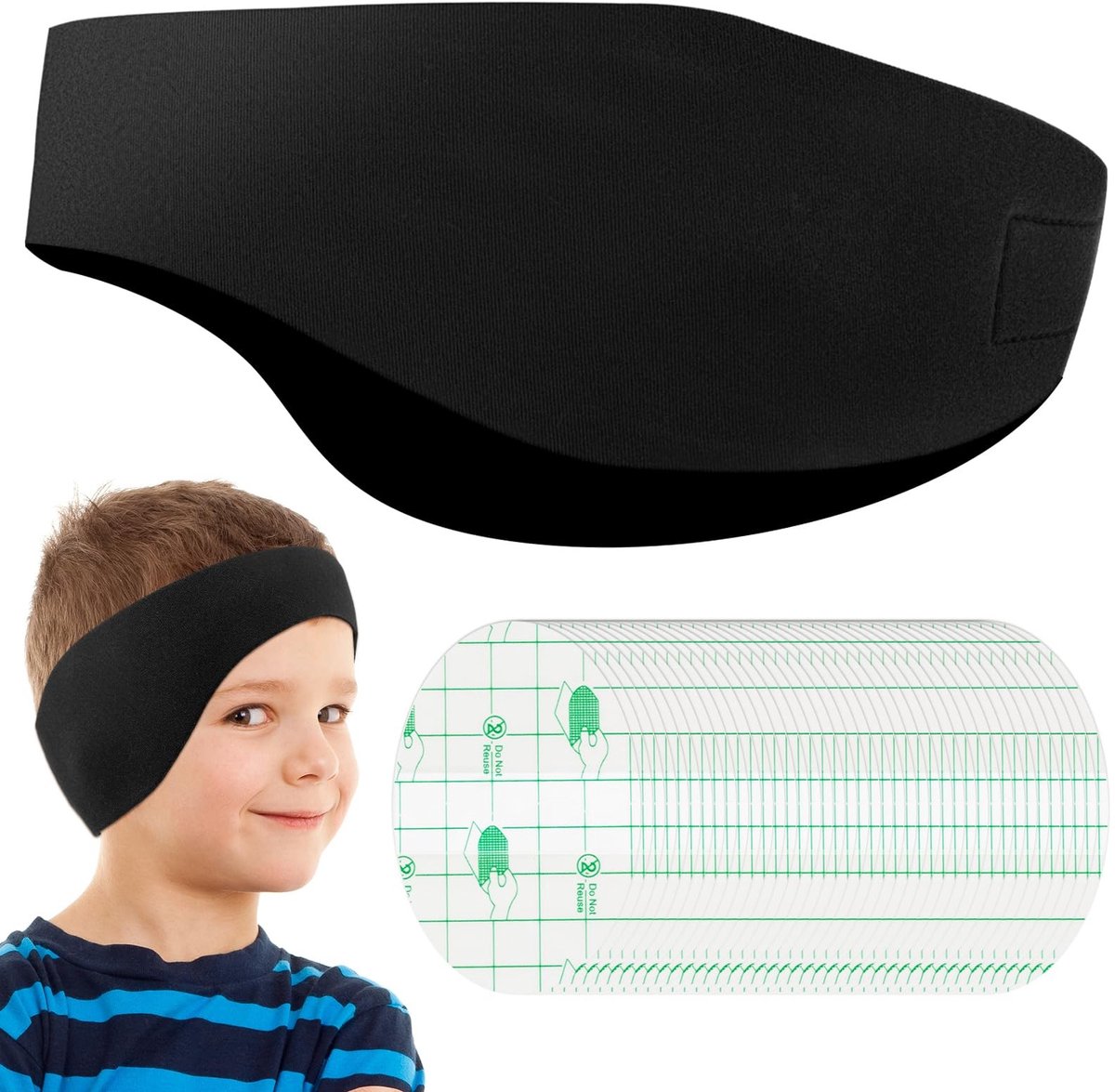 Solidchoice - 40 Stuks Kinderen Zwemhoofdband met Oorbescherming