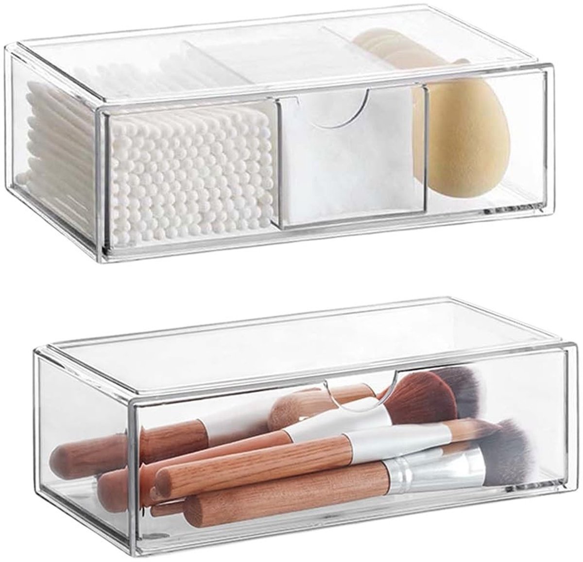 Solidchoice - 2 Stuks Cosmetische Organizer van Acryl voor Badkamer