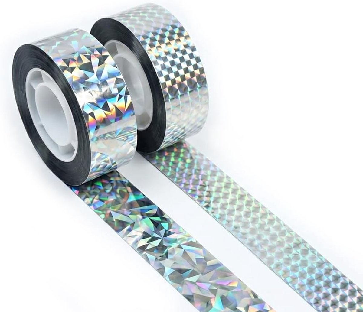 Vogelafweerband 24 mm x 80 m - Reflecterend - Laserpatroon - Effectieve bescherming tegen vogels - ShopVlot
