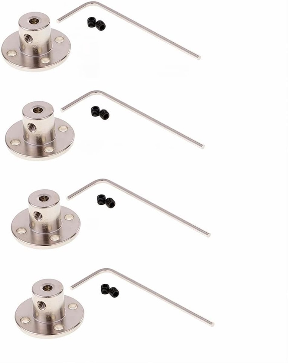 Flensverbindingen 8 mm - Stalen koppelingsverbindingen - Slijtvast en corrosiebestendig - Voor modelbouw en RC - ShopVlot