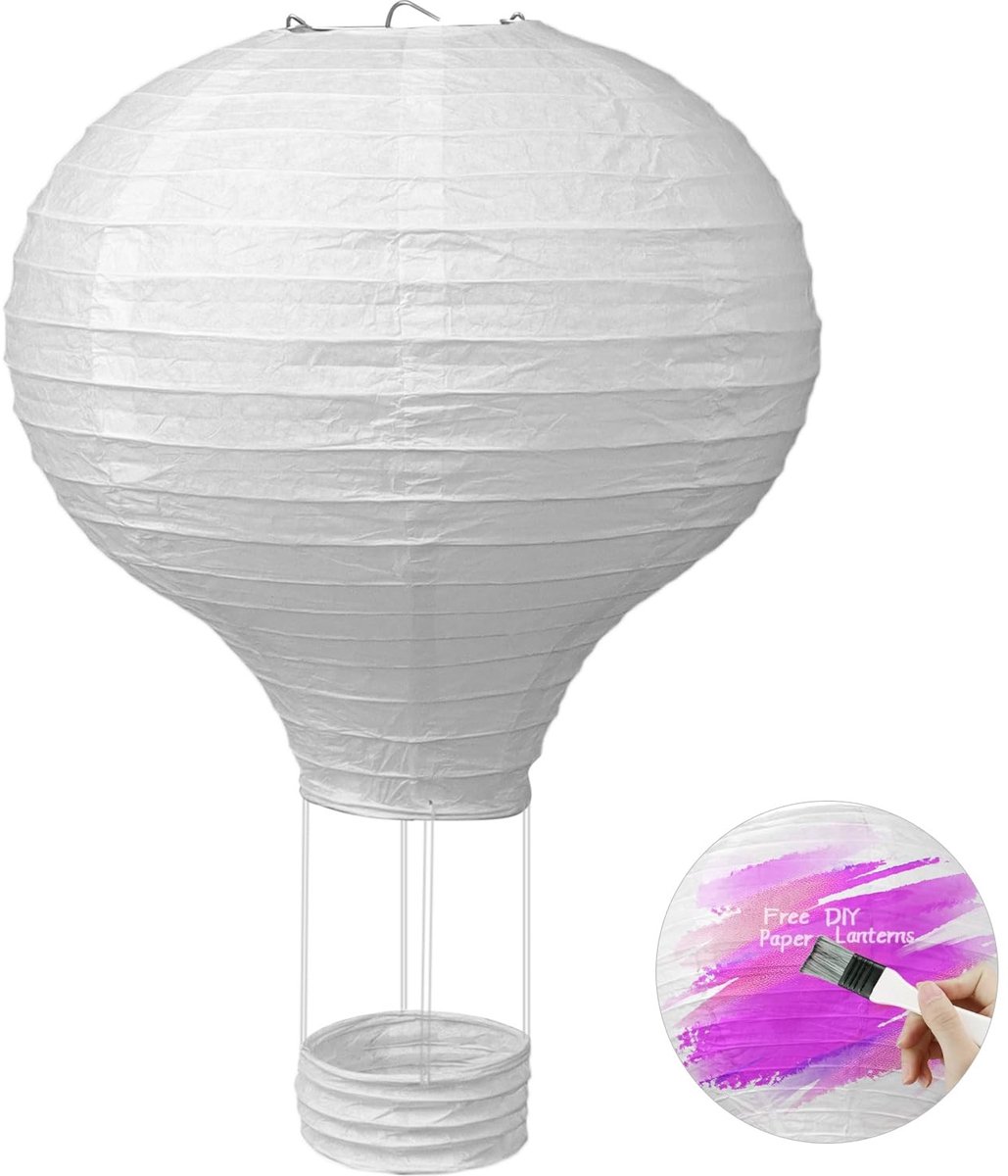 Solidchoice - 12 Inch Witte Papieren Lantaarns voor Feesten