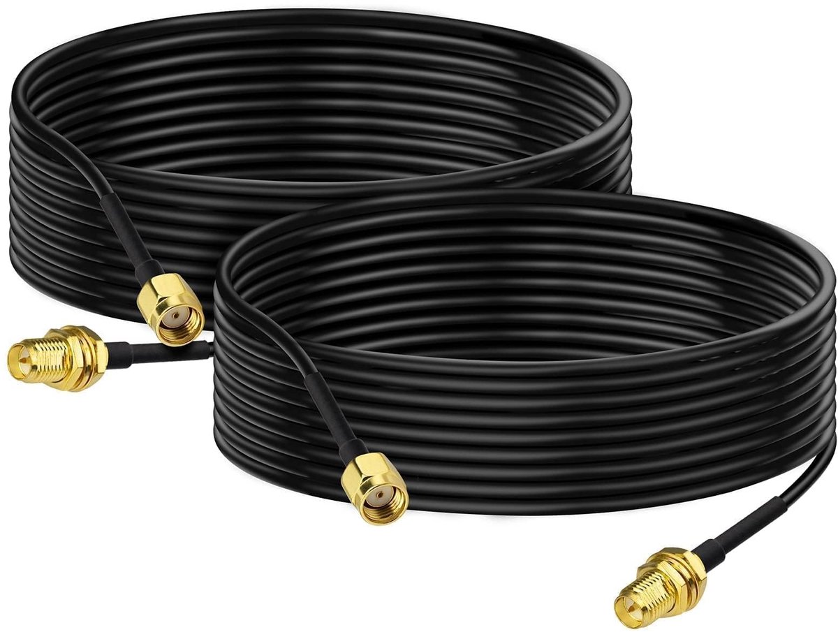 Solidchoice - RP-SMA Antenneverlengkabel voor WiFi Apparaten 3m