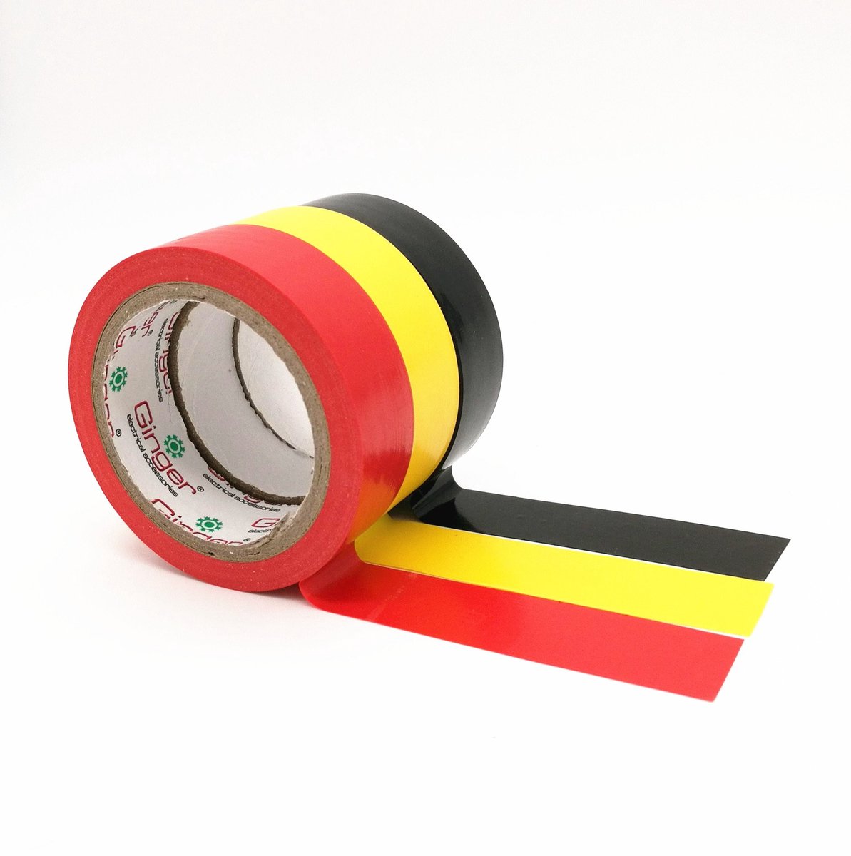 Solidchoice - Elektrische Isolatie Tape, 3 Stuks, Rood Geel Zwart