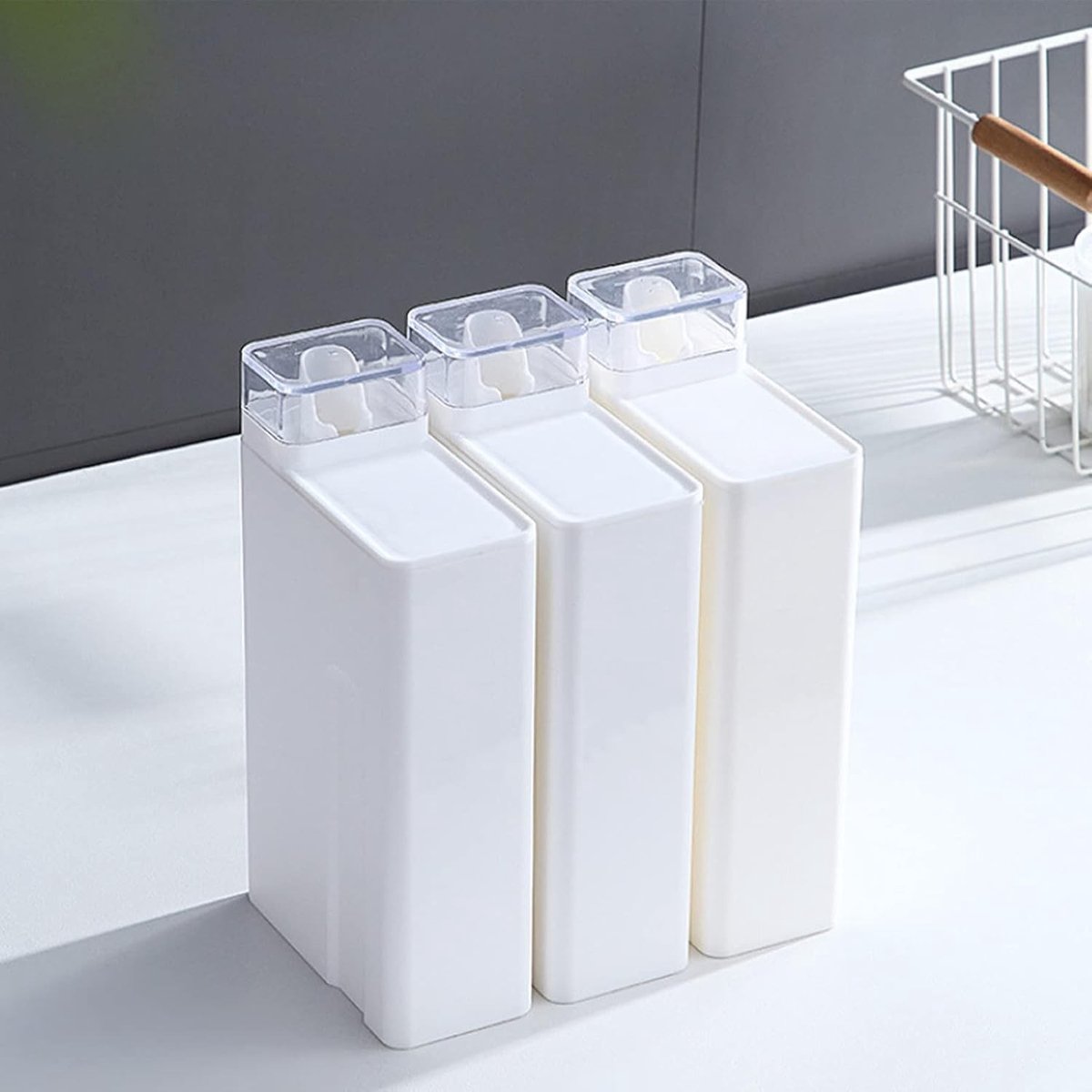 Lege Wasmiddel Dispenser - Transparant - 1000 ml - Hervulbare Fles met Afdichtingsontwerp - Voor Badkamer en Wasruimte