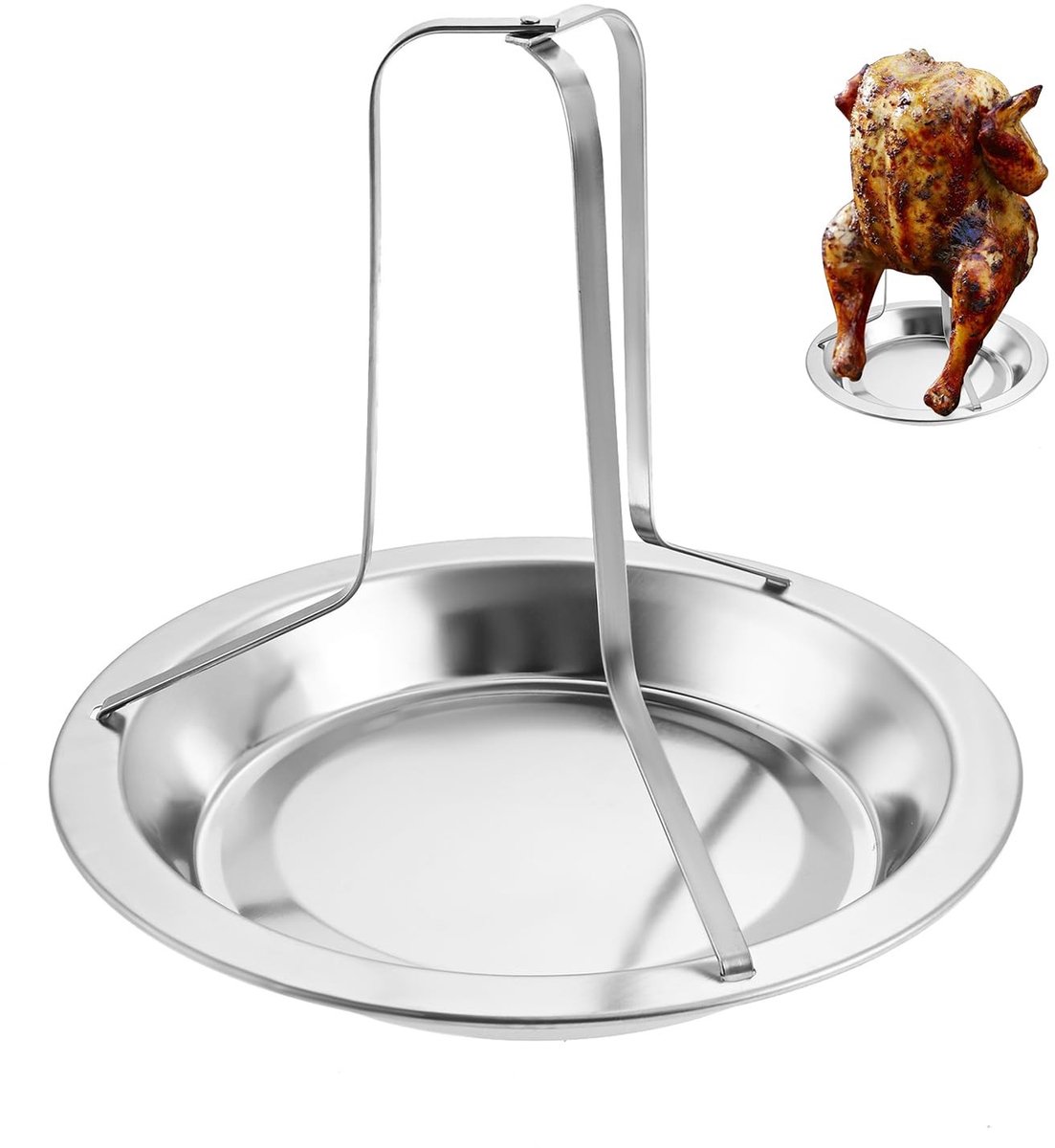 Solidchoice - RVS Verticale Kip Grillhouder met Druppan